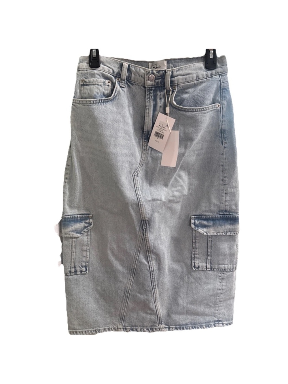 Rails Light Blue Denim Cargo Pencil Skirt